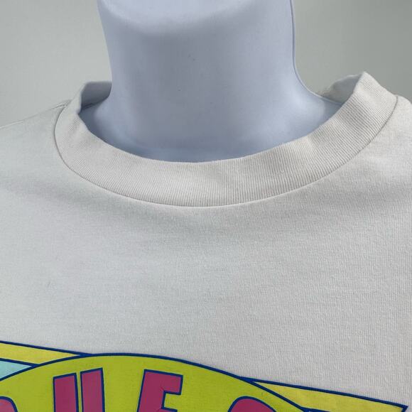 Guess Originals Classic Palm Tree Triangle T-shirt Men's S White Graphic Relaxed - Picture 4 of 12